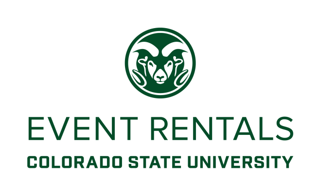 Event Rentals Colorado State University Logo Green Stacked