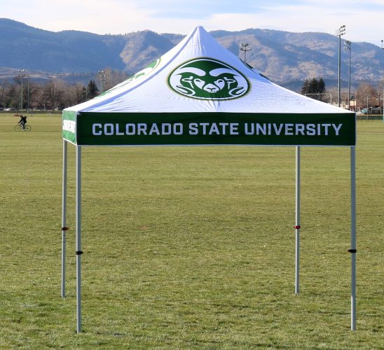 CSU Branded Tent on Green Grass