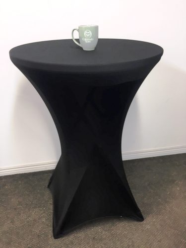 Cocktail Table with Black Linen